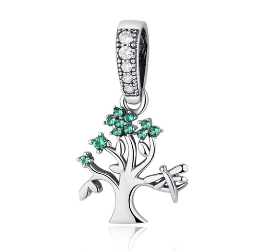 Charm Dragonfly Tree of Life Argent 900/1000e