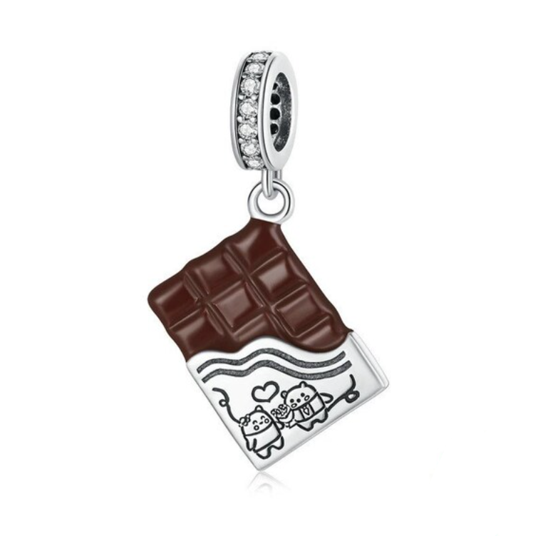 Charm Tablette de Chocolat Argent 925/1000e