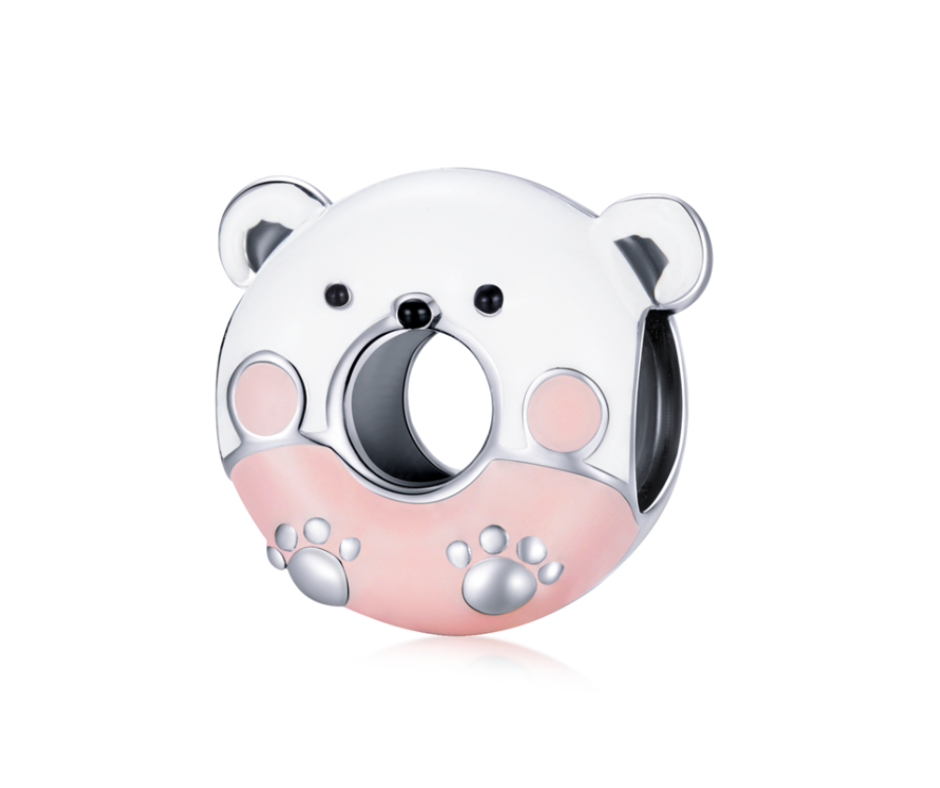 Charm Donuts Ourson Argent 925/1000e