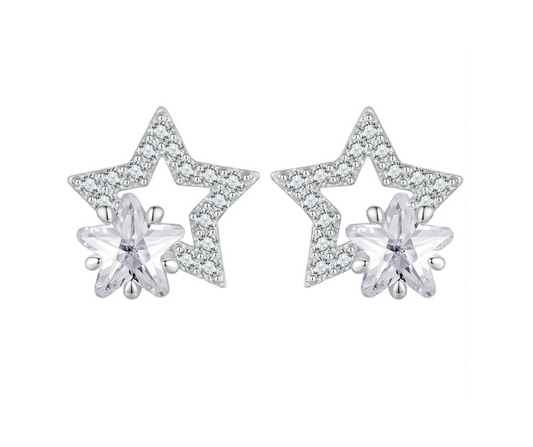 Boucles d'Oreilles Étoiles Argent 925/1000e
