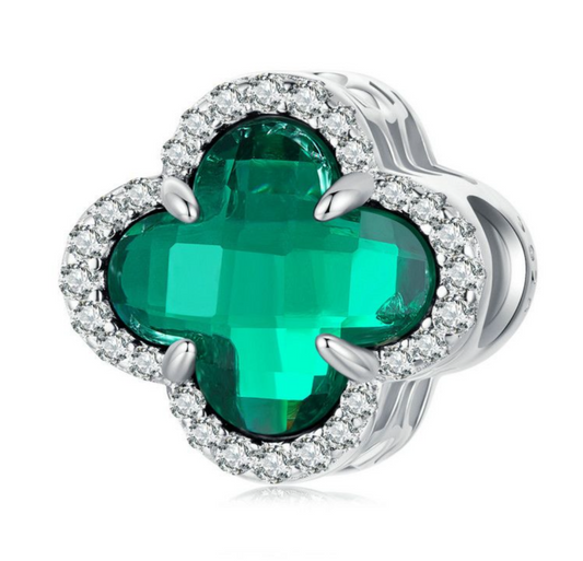 Charm Emerald Sparkle Argent 900/1000e