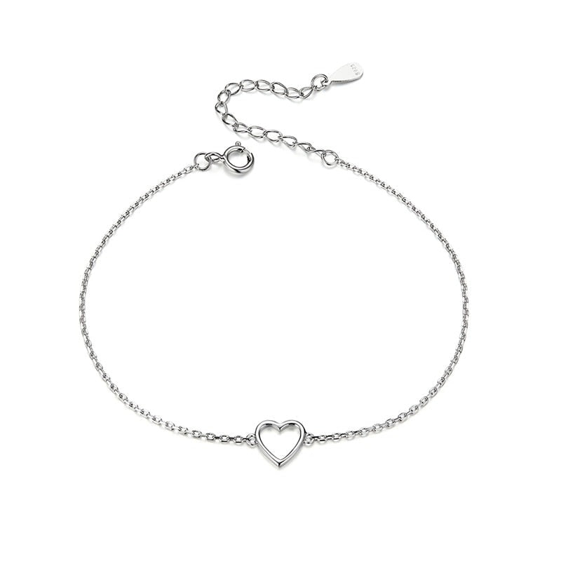 Bracelet Coeur Ajustable Argent 925/1000e