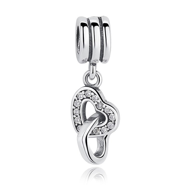 Charm Links of Hearts Argent Sterling 925