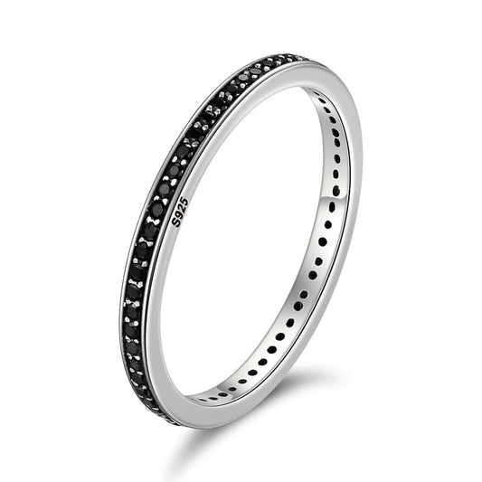 Bague Élégance Ténébreuse Argent 925/1000e 1.17g