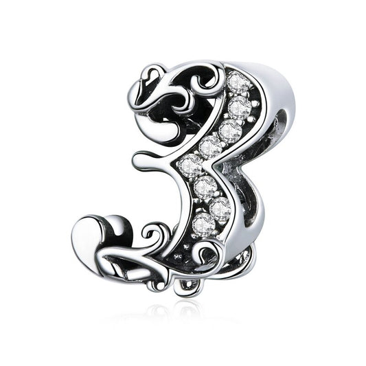 Charm Chiffre 3 Argent Sterling 925