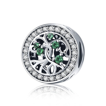 Charm Green Tree of Life Argent 925/1000e
