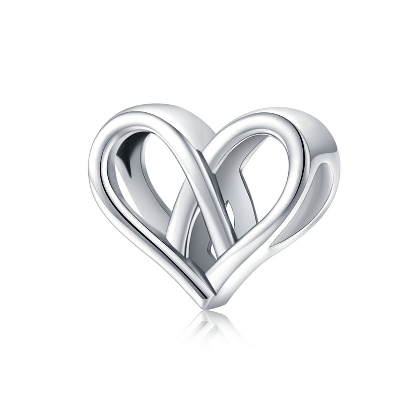 Charm Heart Silver Argent Sterling 925