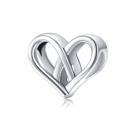 Charm Heart Silver Argent Sterling 925/1000e
