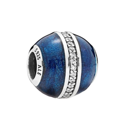 Charm Bleu Profond Argent Sterling 925/1000e