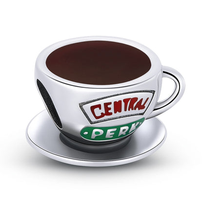 Charm Coffee Central Perk Argent Sterling 925